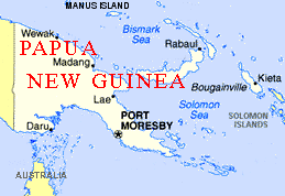 Paupu New Guinea map